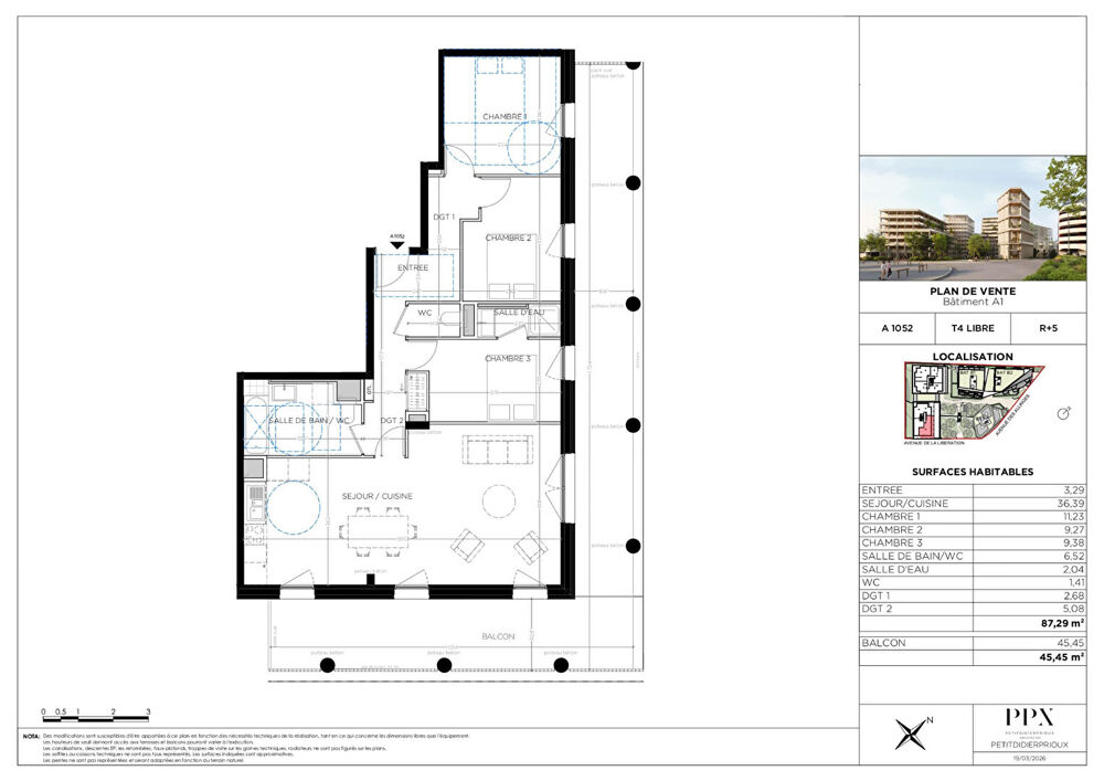THONON LES BAINS - Appartement T4 - 87.29m²