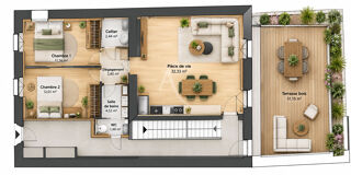  Appartement à vendre 3 pièces 65 m²
