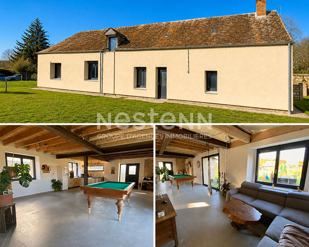 Longère rénovée en pierre avec fort potentiel - 102 m² - Terrain d'environ 3045 m² - DPE A - Aubigné-Racan (72800)