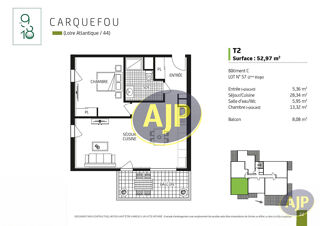  Appartement à vendre 2 pièces 53 m²