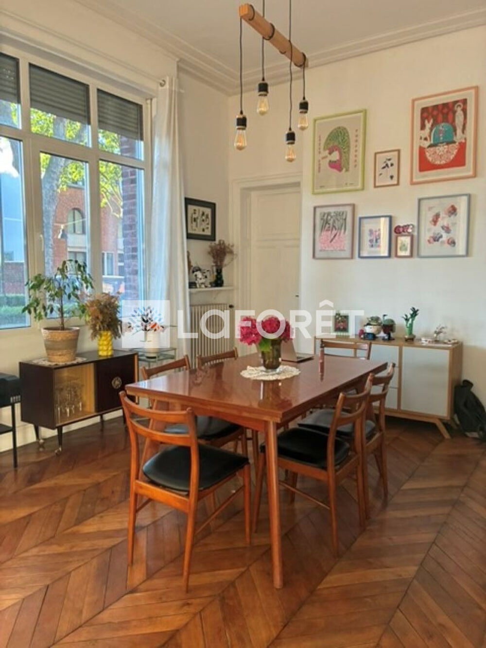 ROUBAIX, SECTEUR AVENUE MOTTE ? APPARTEMENT BOURGEOIS T3 DE 87 M² EN REZ-DE-JARDIN AVEC GARAGE