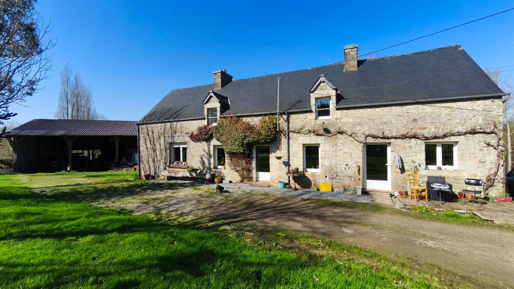 MORBIHAN, Silfiac,Maison en pierre, quatre chambres, hangar, terrain