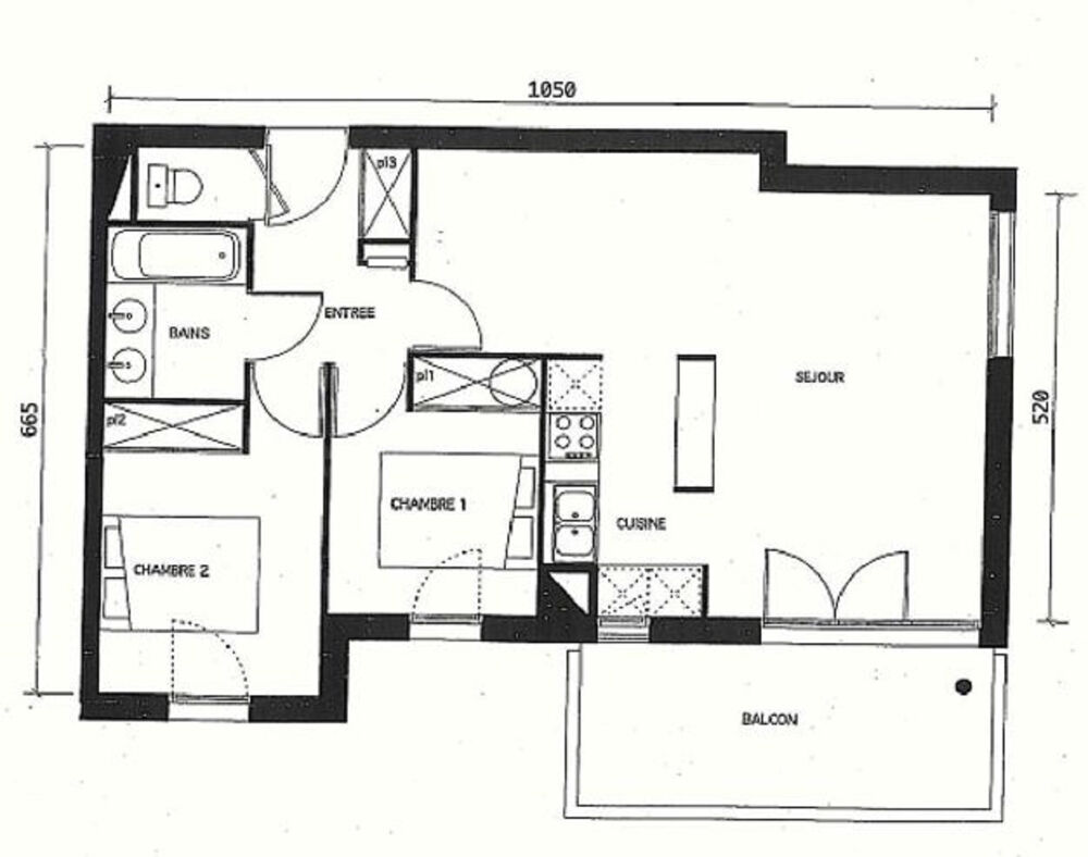 Vente Appartement Appartement  2 pièce(s) 58 m2 GENISSAC Genissac