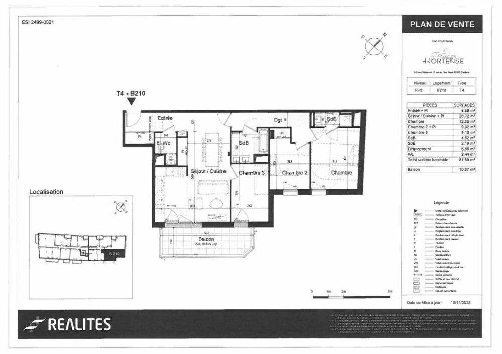 Location Appartement Appartement Challans 4 pièce(s) 81.69 m2 Challans