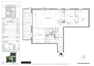  Appartement � vendre 4 pi�ces 87 m�