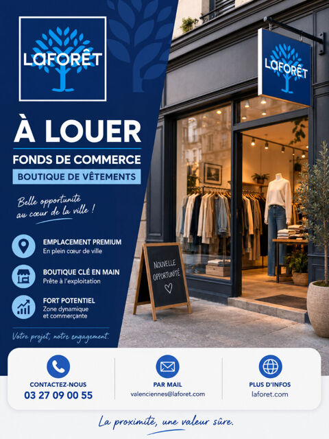 Local commercial Valenciennes 100 m2 1800 59300 Valenciennes
