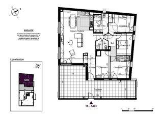  Appartement  vendre 5 pices 110 m