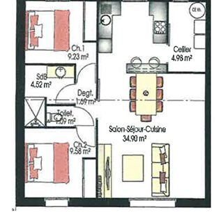  Maison � louer 3 pi�ces 65 m�