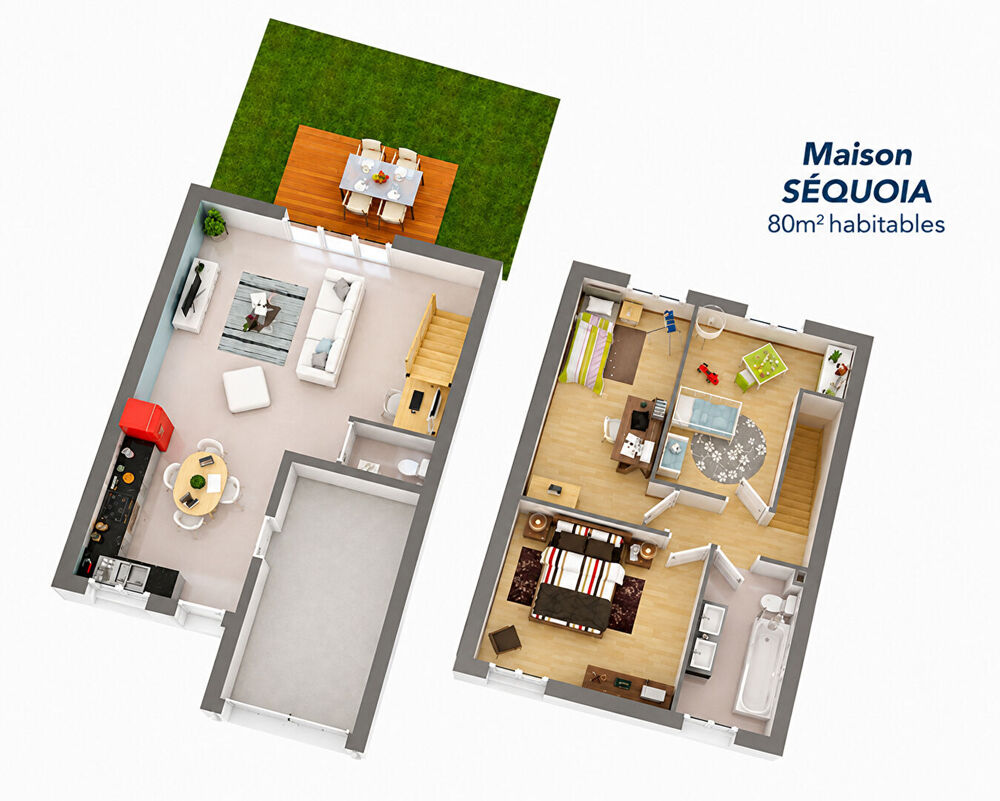 ÉPOUVILLE - MAISON NEUVE T4 DE 80 M² AVEC JARDIN ET GARAGE