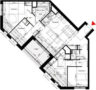  Appartement � vendre 5 pi�ces 92 m�