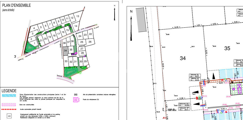 Vente Terrain Terrain Brem Sur Mer 538 m2 Brem sur mer
