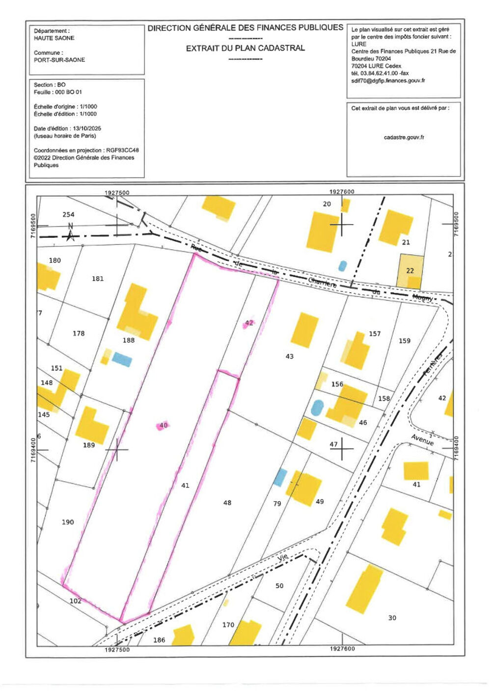 Vente Terrain Grand terrain constructible à Port Sur Saône Port sur saone