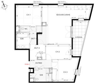  Appartement  vendre 4 pices 90 m