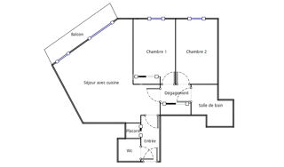  Appartement � louer 3 pi�ces 64 m�