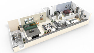  Appartement  vendre 3 pices 65 m
