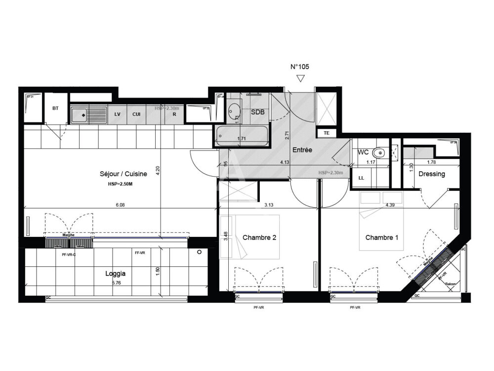 Appartement 3 pièces de 61.12 m² - Saint-Germain-en-Laye