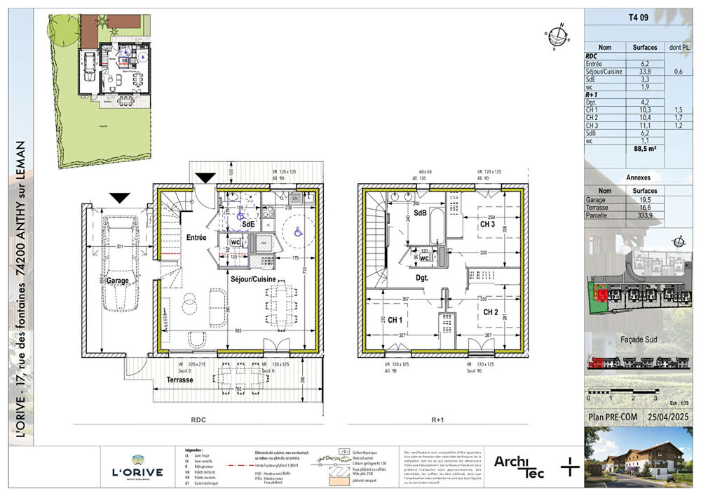 L'ORIVE - ANTHY SUR LÉMAN - Maison 4 pièces de 88.5m²