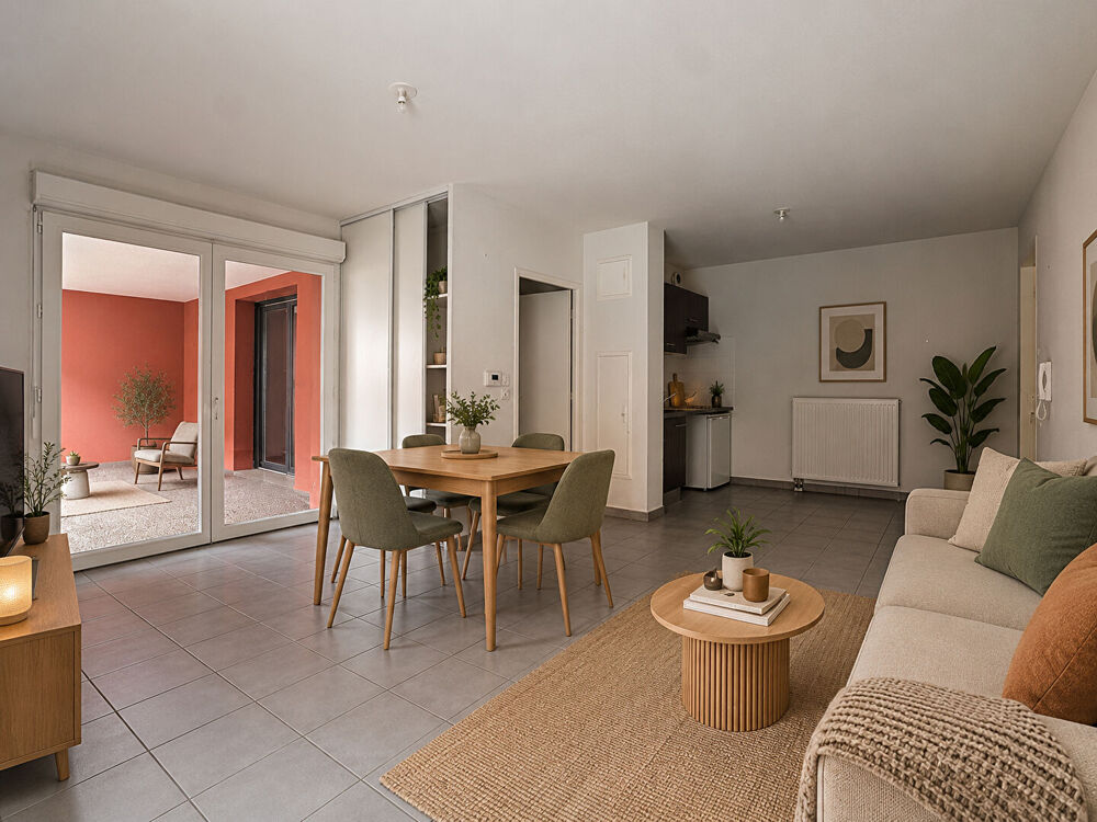 T2 44 m² récent avec extérieur + parking