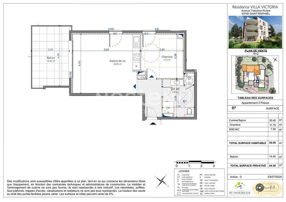 Vente Appartement Appartement Saint Raphael 2 pièce(s) 50 m2 Saint raphael