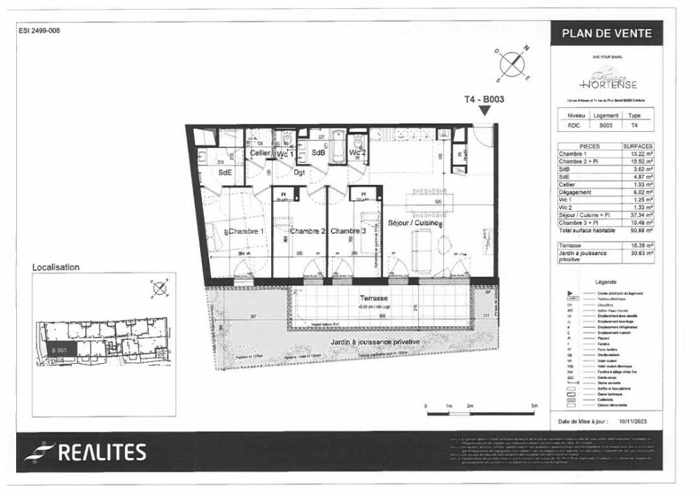 Location Appartement Appartement CHALLANS 4 Pièces 90.68 m² Challans