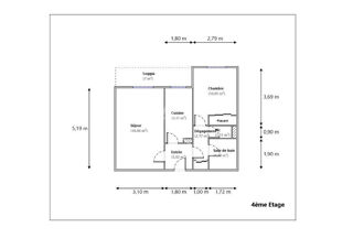  Appartement à vendre 2 pièces 43 m²