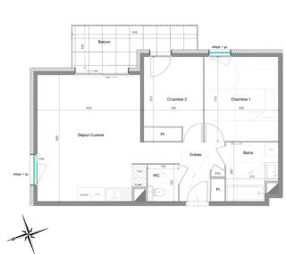  Appartement � vendre 3 pi�ces 62 m�