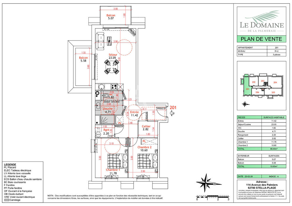 Vente Appartement Appartement Cucq Stella Plage 3 pièces 68.4m² et balcon de 10m² Stella