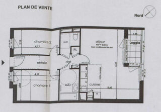  Appartement à louer 3 pièces 63 m²