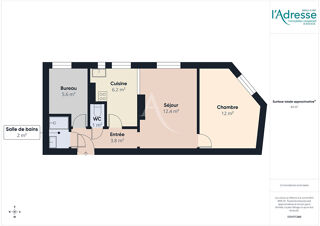  Appartement � vendre 3 pi�ces 46 m�