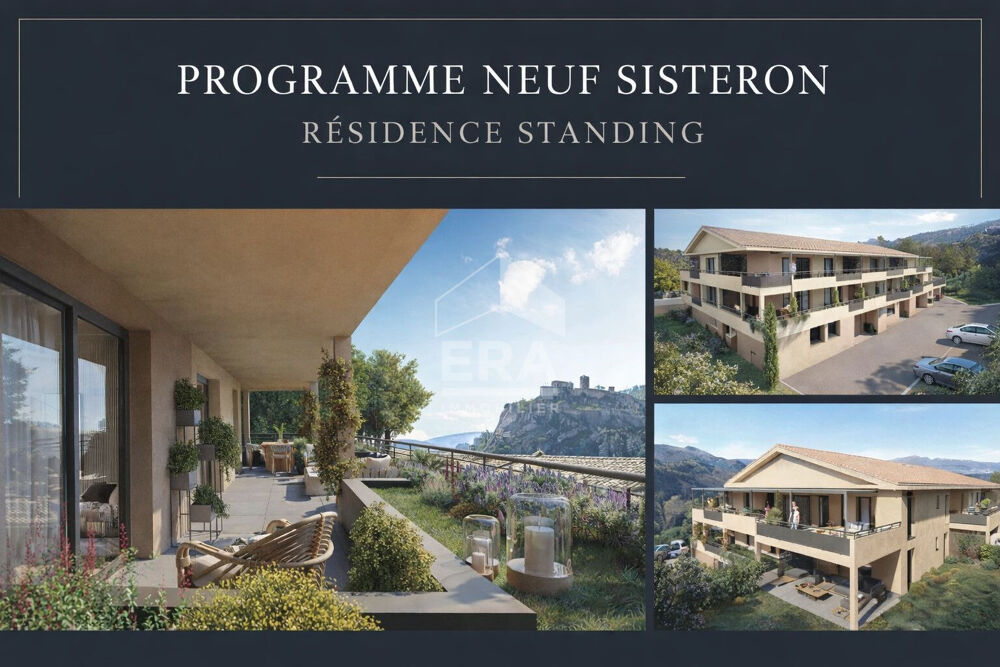 T3 Neuf ,Appartement VEFA, Sisteron 04200 3 pièce(s) 61.85 m2 + terrasse de 60m² , Lot 103 A