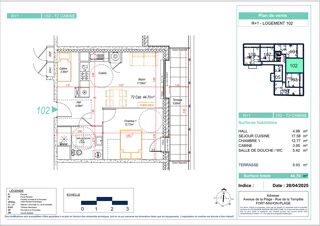  Appartement � vendre 2 pi�ces 45 m�