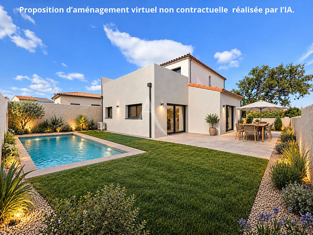 Vente Maison THUIR : Maison neuve en 3 faces - 130 m²  avec JARDIN PISCINABLE ET GARAGE ! Thuir