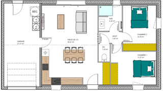  Maison à vendre 3 pièces 63 m²