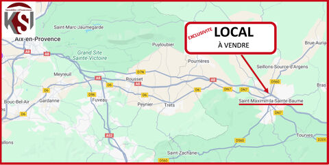 LOCAL DE 148 M2  AVEC MEZZANINE ET  PARKING 340000 83470 Saint maximin la sainte baume