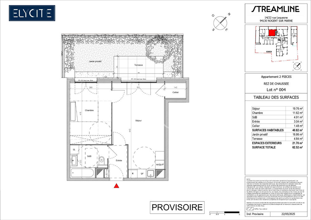 Appartement Nogent Sur Marne 2 pièce(s) 40.82 m2