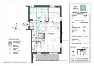  Appartement  vendre 3 pices 64 m