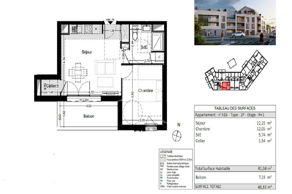 A VENDRE T2 avec Balcon- Quartier de la MADELEINE à ANGERS