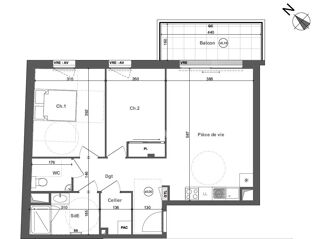  Appartement à vendre 3 pièces 64 m²