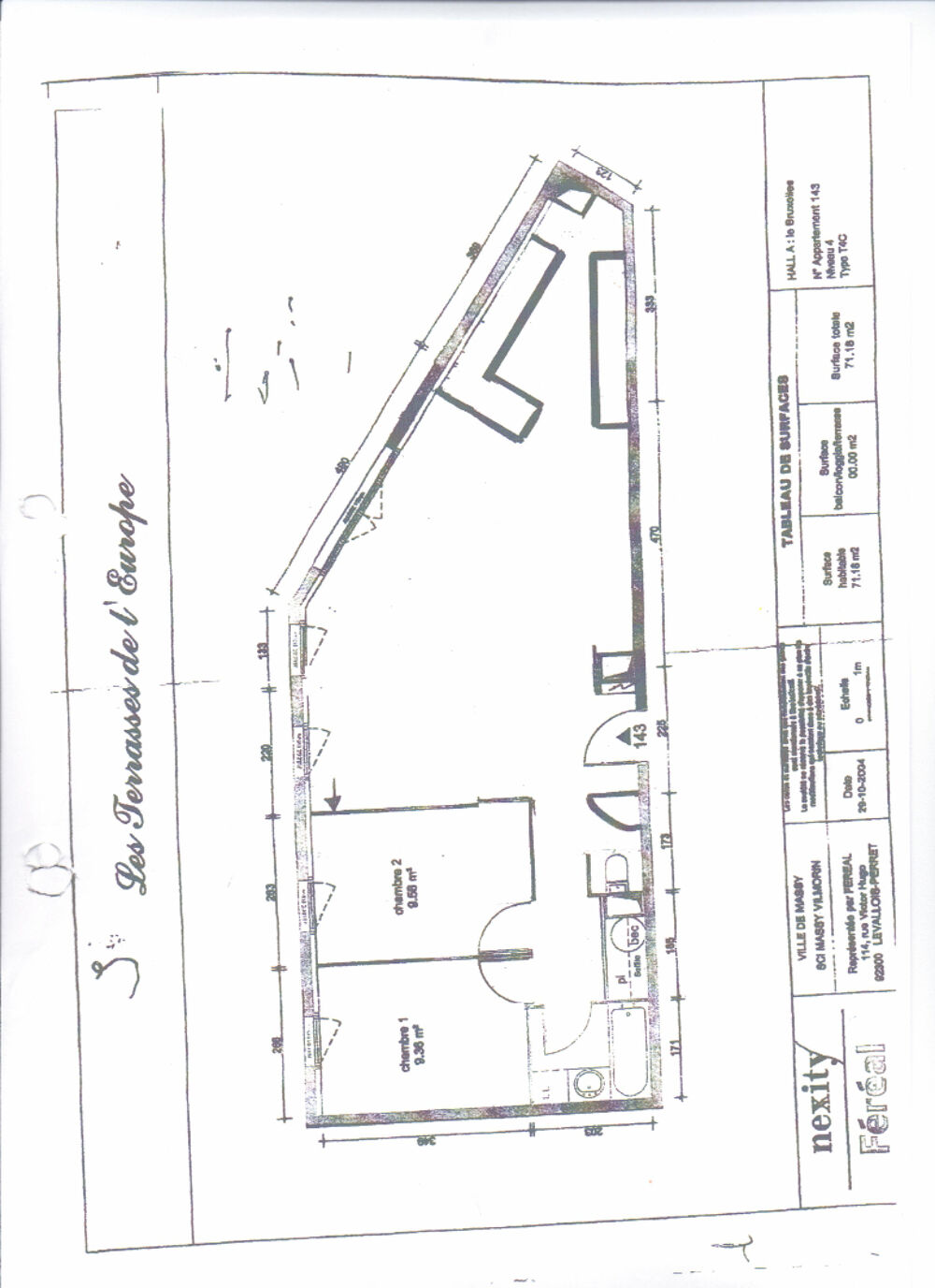 Location Appartement Appartement Massy 3 pièce(s)  MEUBLE de 71.18 m2 Massy