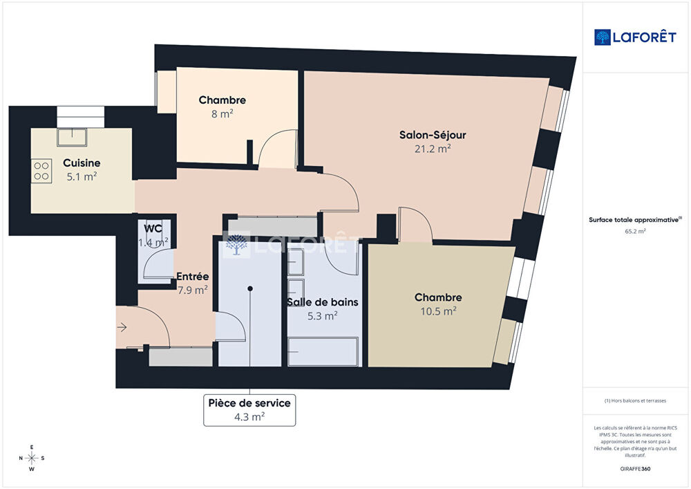 Vente Appartement Appartement Quimper 3 pièce(s) 64.79 m2 Quimper