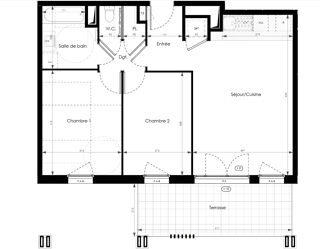  Appartement � vendre 3 pi�ces 63 m�