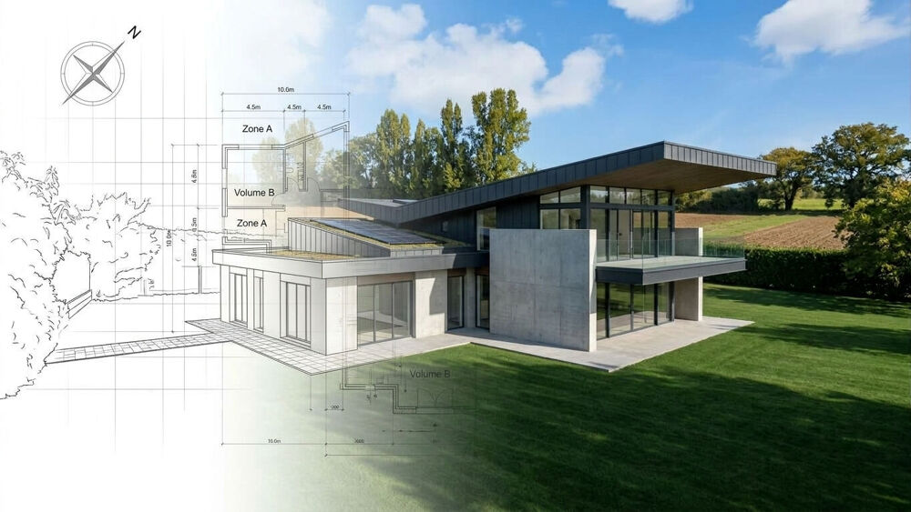 Vente Terrain A Vendre Terrain Plat de plus de 3000 m² vue imprenable sur les Pyrénées Environnement  Campagne Secteur Cazeres Cazeres