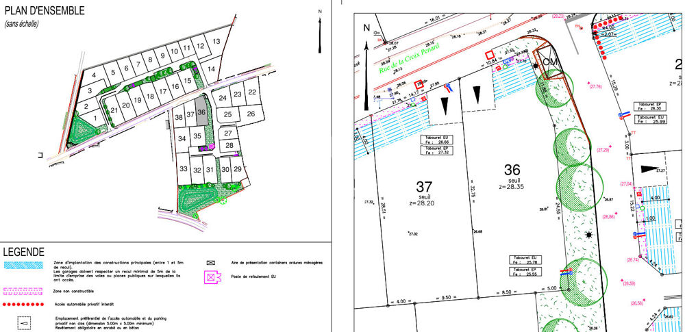 Vente Terrain Terrain Brem Sur Mer 451 m2 Brem sur mer