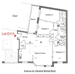  Appartement  vendre 4 pices 89 m