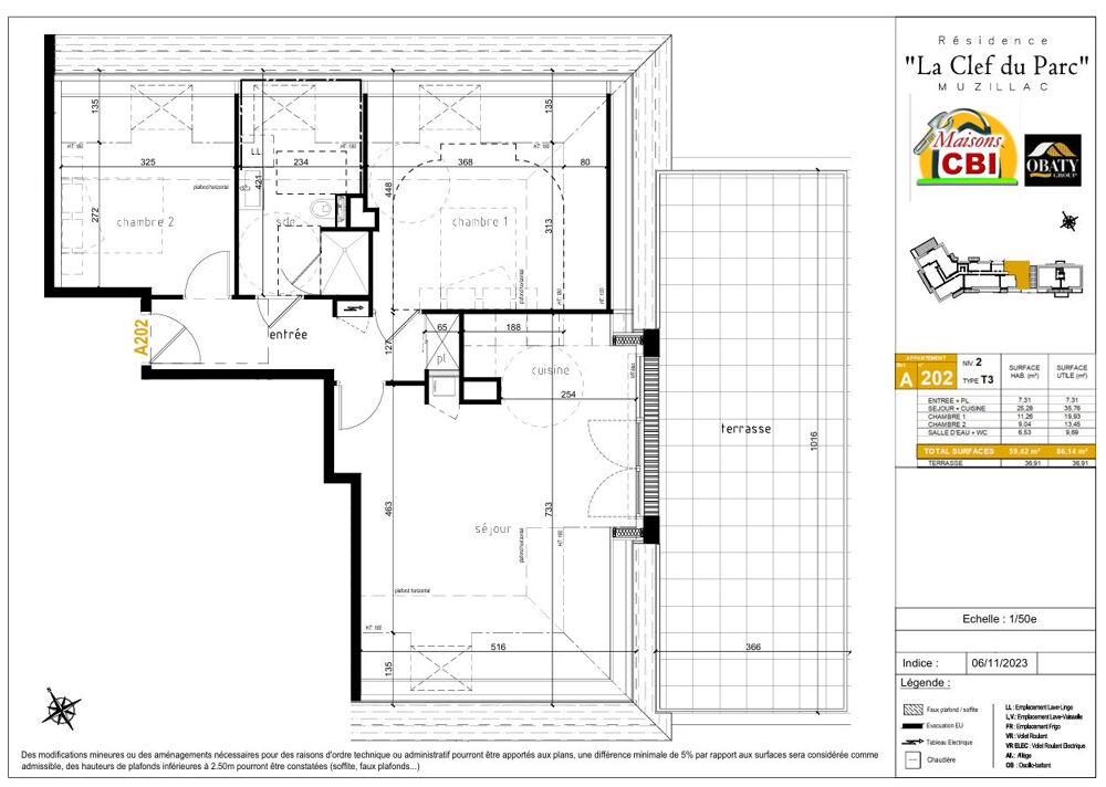 Une opportunité rare à MUZILLAC - T3 neuf de 59.42m² à MUZILLAC