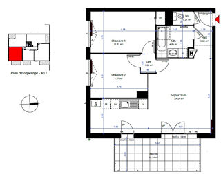  Appartement à vendre 3 pièces 63 m²