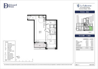  Appartement  vendre 2 pices 54 m