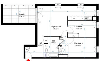  Appartement � vendre 3 pi�ces 66 m�