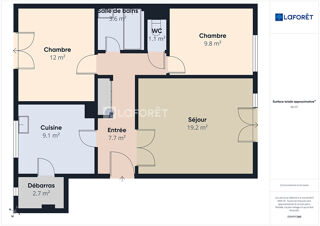  Appartement à vendre 3 pièces 63 m²