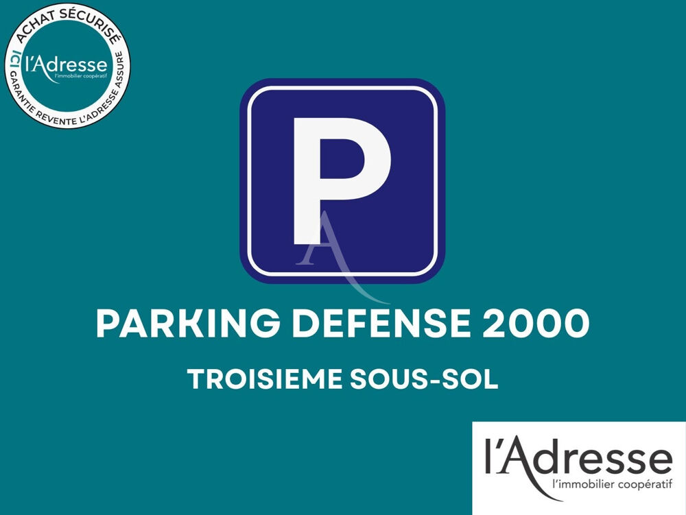 Vente Parking/Garage PUTEAUX/ DEFENSE Place de parking en sous-sol au -3 Puteaux
